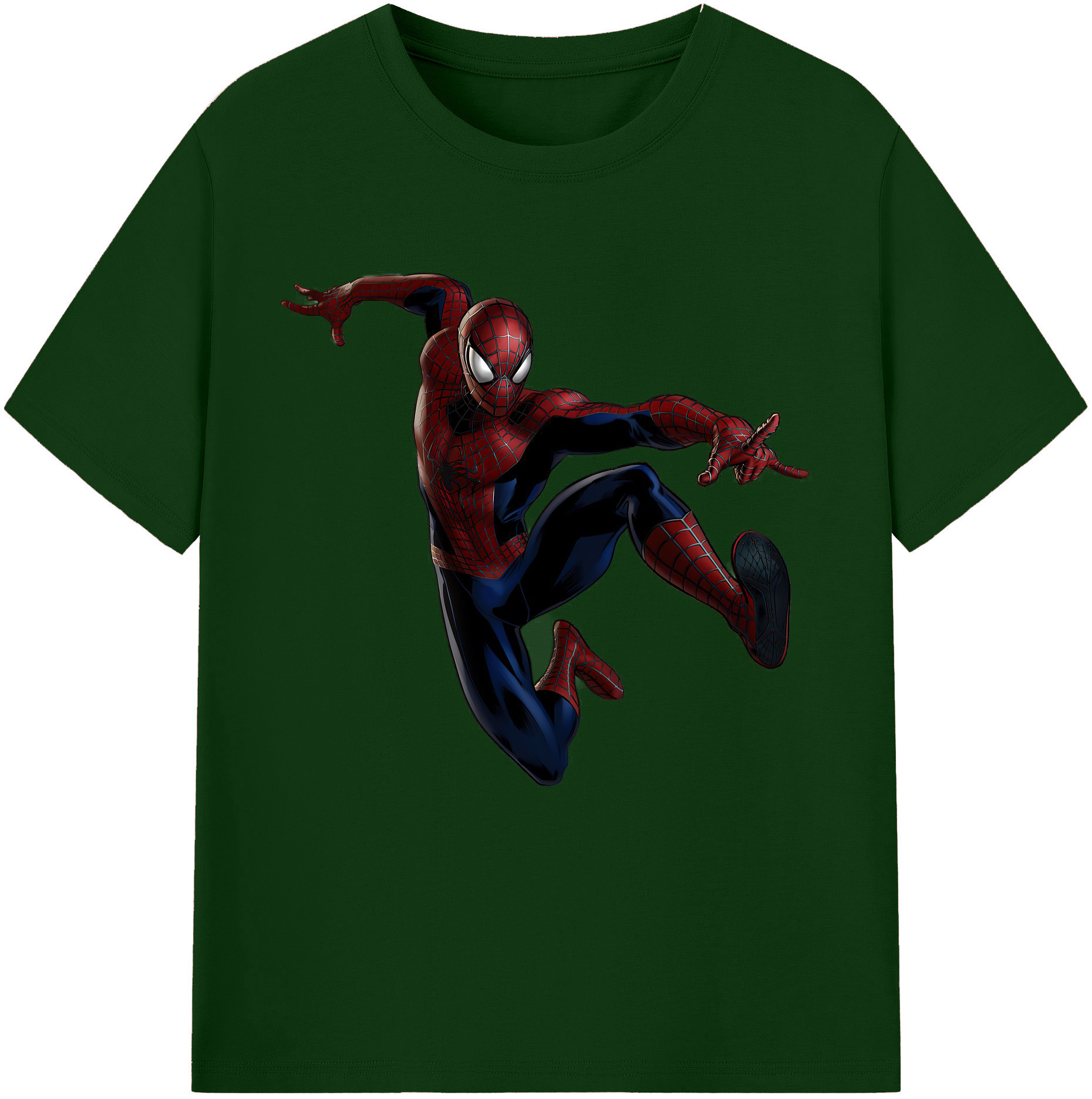 （画像用） Spider Man スパイダーマン 綿100％半袖Tシャツ（フロントプリント）